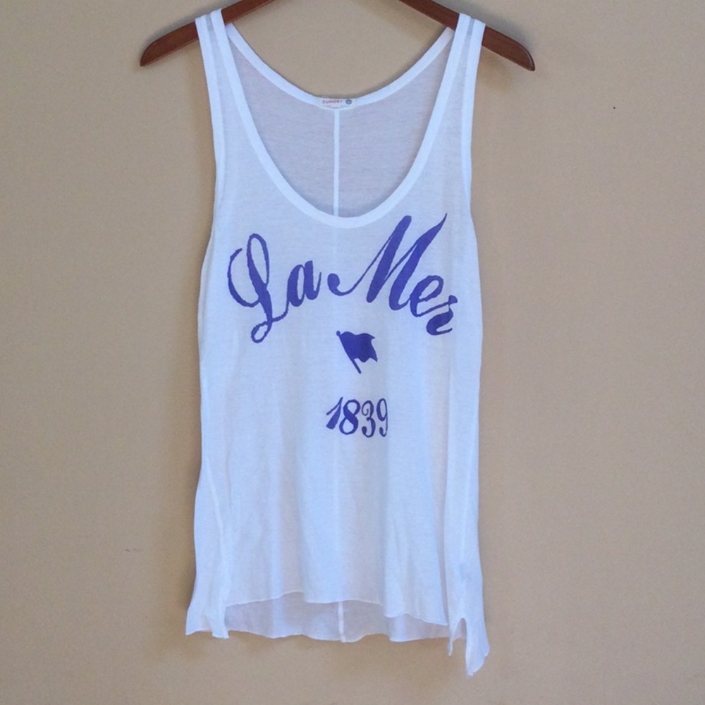 Sundry sheer La Mer tank top